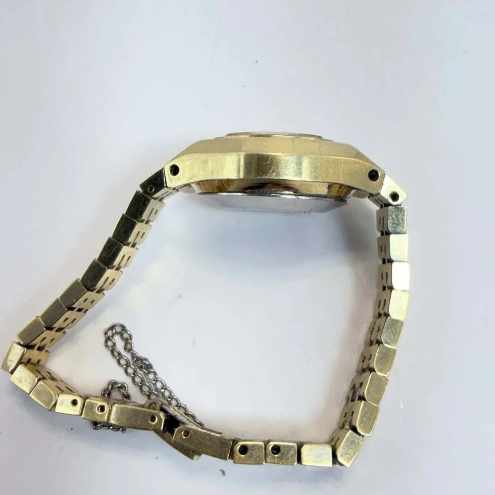 Vintage Speidel Digital Watch Gold Tone 621762 Water Resistant Japan Movt